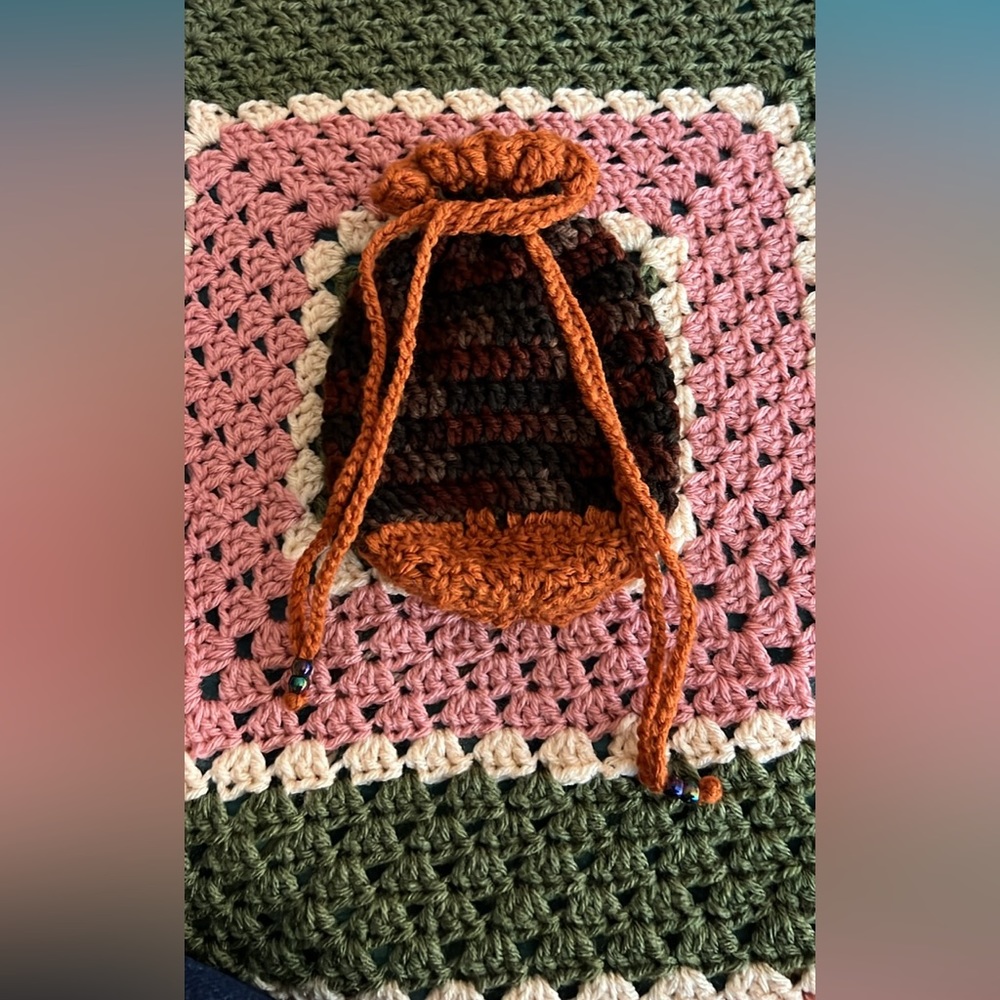 Crocheted Drawstring Bag 🌟Free with Purchase🌟